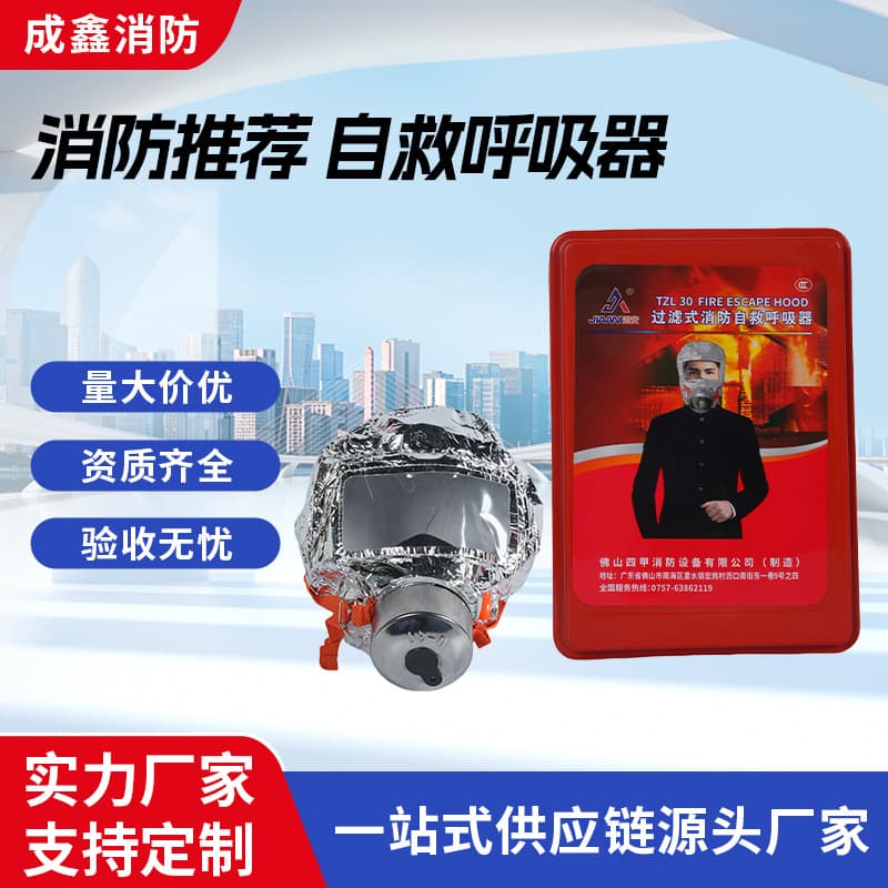 TZL30 Fire Mask with 3C Certification, Essential Filter Self-Rescue Respirator for Fire Escape