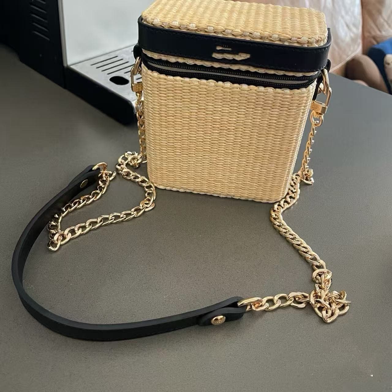26 New Summer Makeup Limited Edition Handmade Straw Cosmetic Bag Storage Bag Exquisite Chain DIY Transformation Crossbody Bag