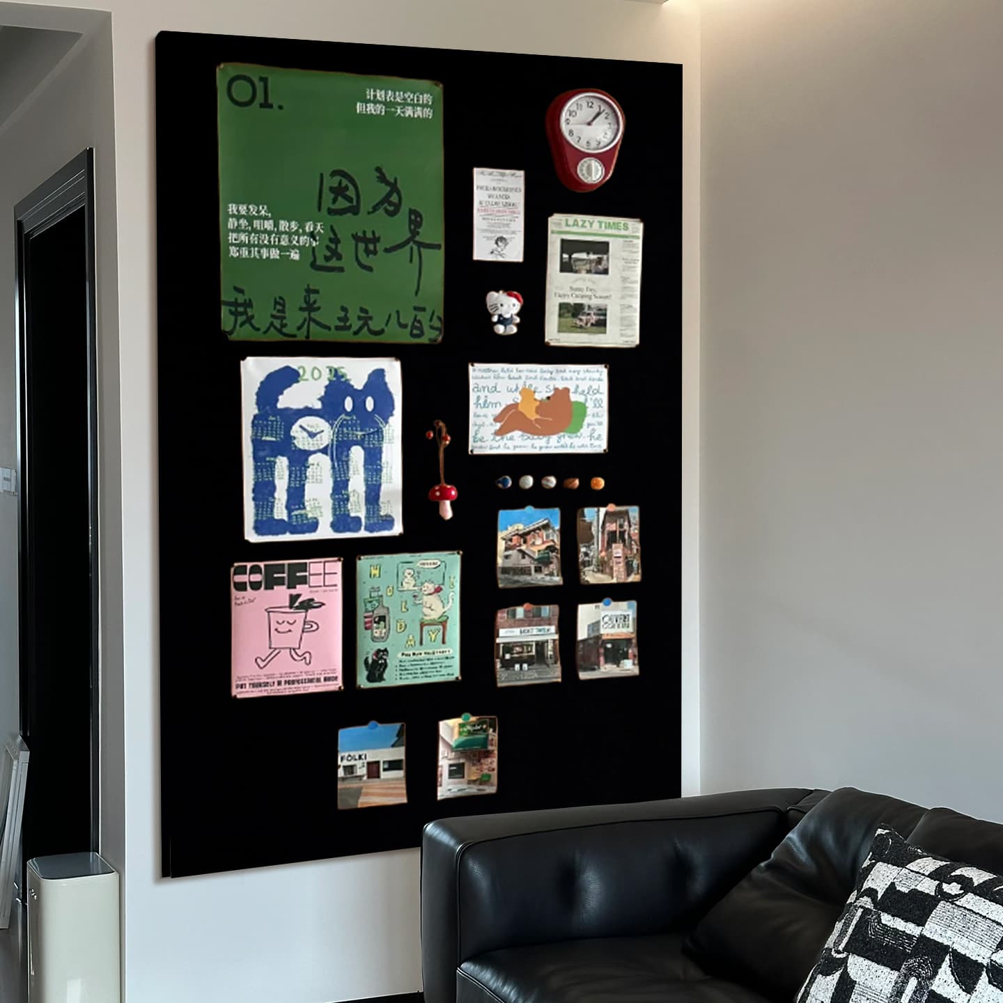 Removable felt board wall stickers photo wall wall decoration background board photo frame display wall cork wall board message board