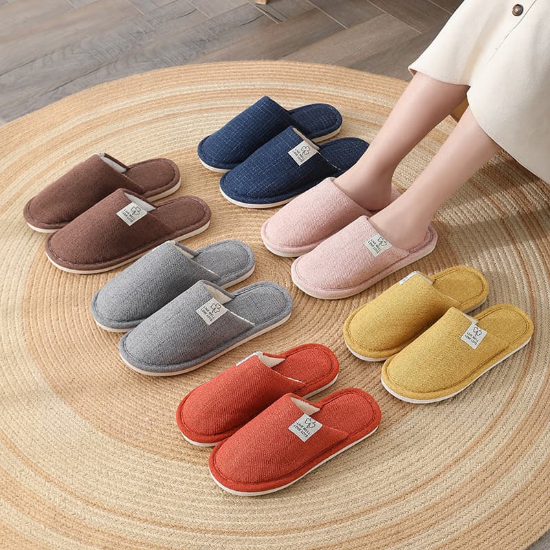 New Winter Cotton Slippers for Home Indoor Use, Unisex Couple Anti-Slip Floor Slippers, Soft Sole, Autumn and Winter Wholesale