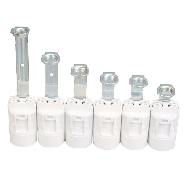 Candle E14 plug-in plastic lamp holder iron bracket 25-64 height M10 thread wipe type, full specifications lighting fixture