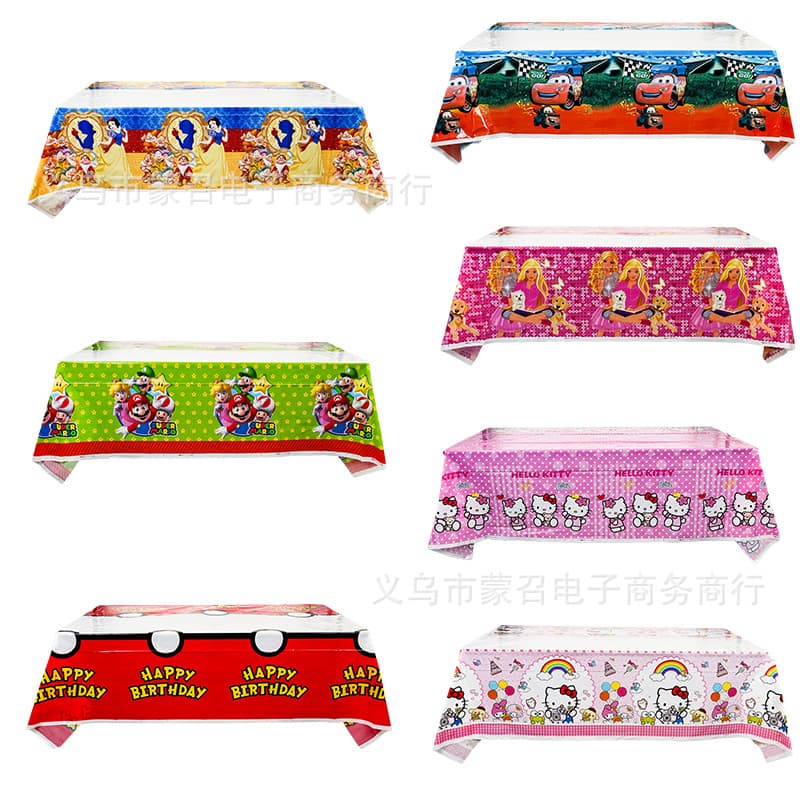 Zootopia 2 Theme Party Kids Birthday Party Tablecloth Disposable Cartoon Dinner Table Cover Rectangular Plastic