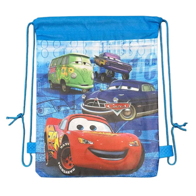 Cars Non-Woven Drawstring Bag Lightning McQueen Drawstring Pouch Cars Swim Bag Storage Bag