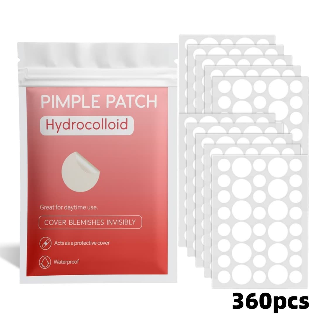 Kazkes 360pcs Emergency 8-Hour Tea Tree Oil Acne Patches Portable Easy-to-Apply Effective Anti-Acne Unscented