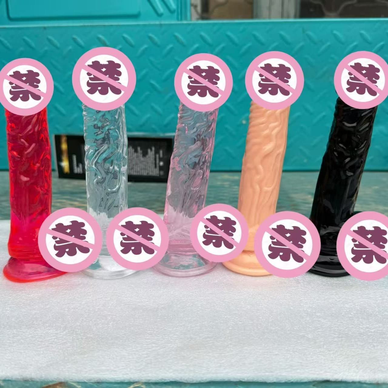 Jelly Color Realistic Dildo with Egg, Crystal Suction Cup Penis, Thick Anal Plug, Female Masturbator, Adult Erotic Toy