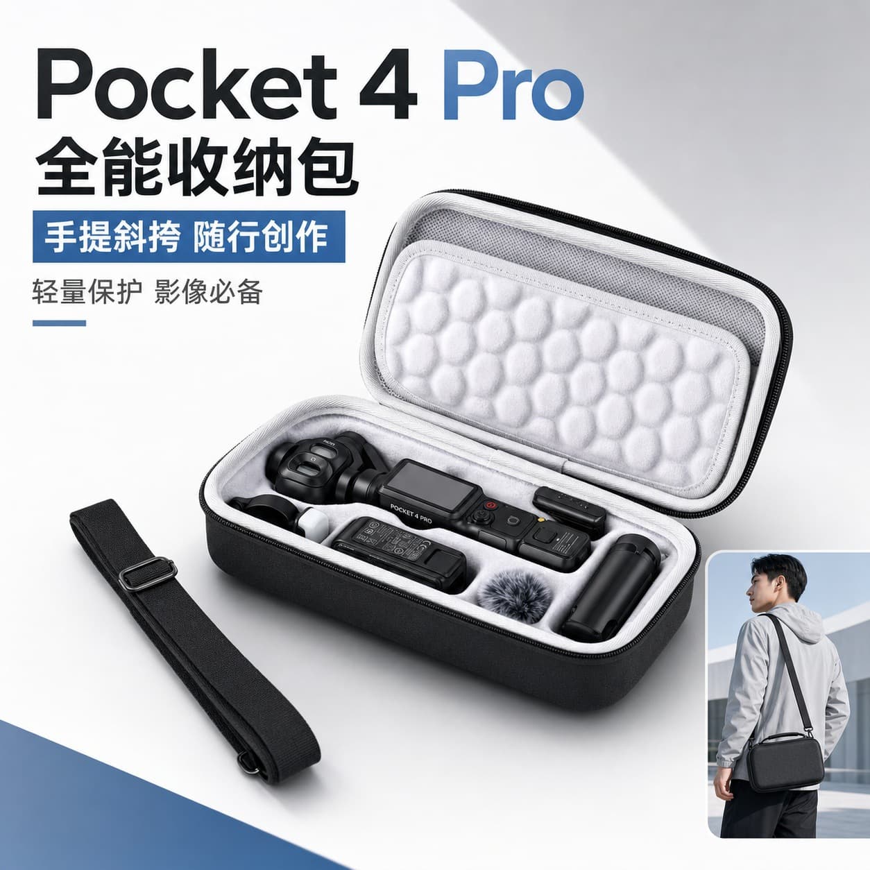 Suitable for DJI OSMO Pocket4Pro storage bag all-round set portable shock-absorbing EVA hard shell protective box