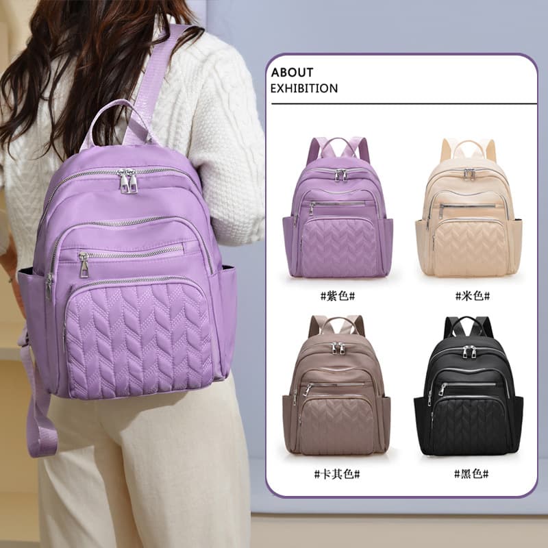 Diamond embroidery thread girls casual backpack school bag lightweight large capacity women's backpack cross-border foreign trade new women's bag