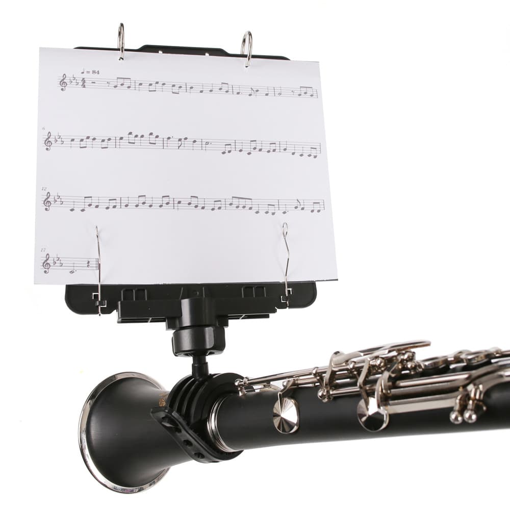 Clarinet Lyre Black Sheet Music Holder for Brass Instruments, Clarinet Music Stand Clip