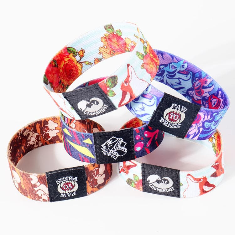 13.56MHz Custom Elastic Fabric Wristband with RFID Pouch