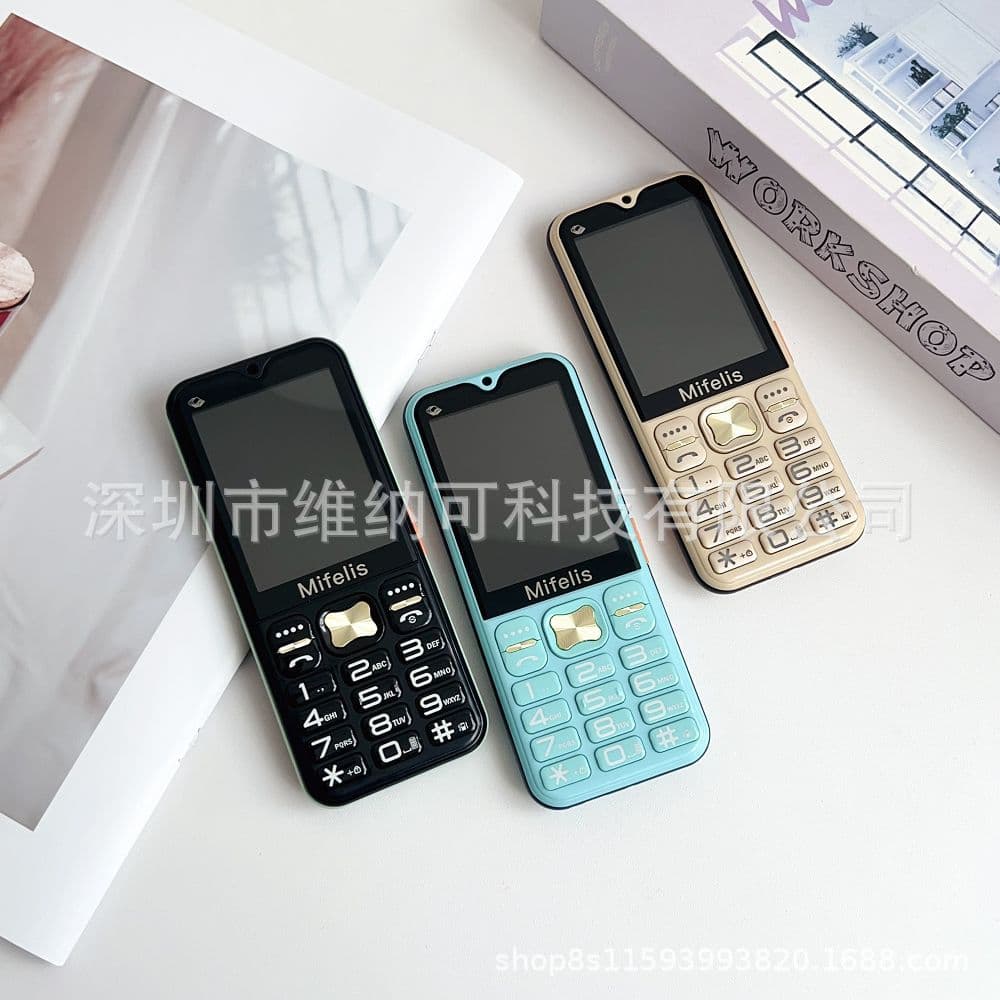 T798 Cross-border Hot-selling 2.8-inch Screen Loud Sound Large Font Quad-band Triple SIM Bar Phone for Seniors Foreign Language Multi-language