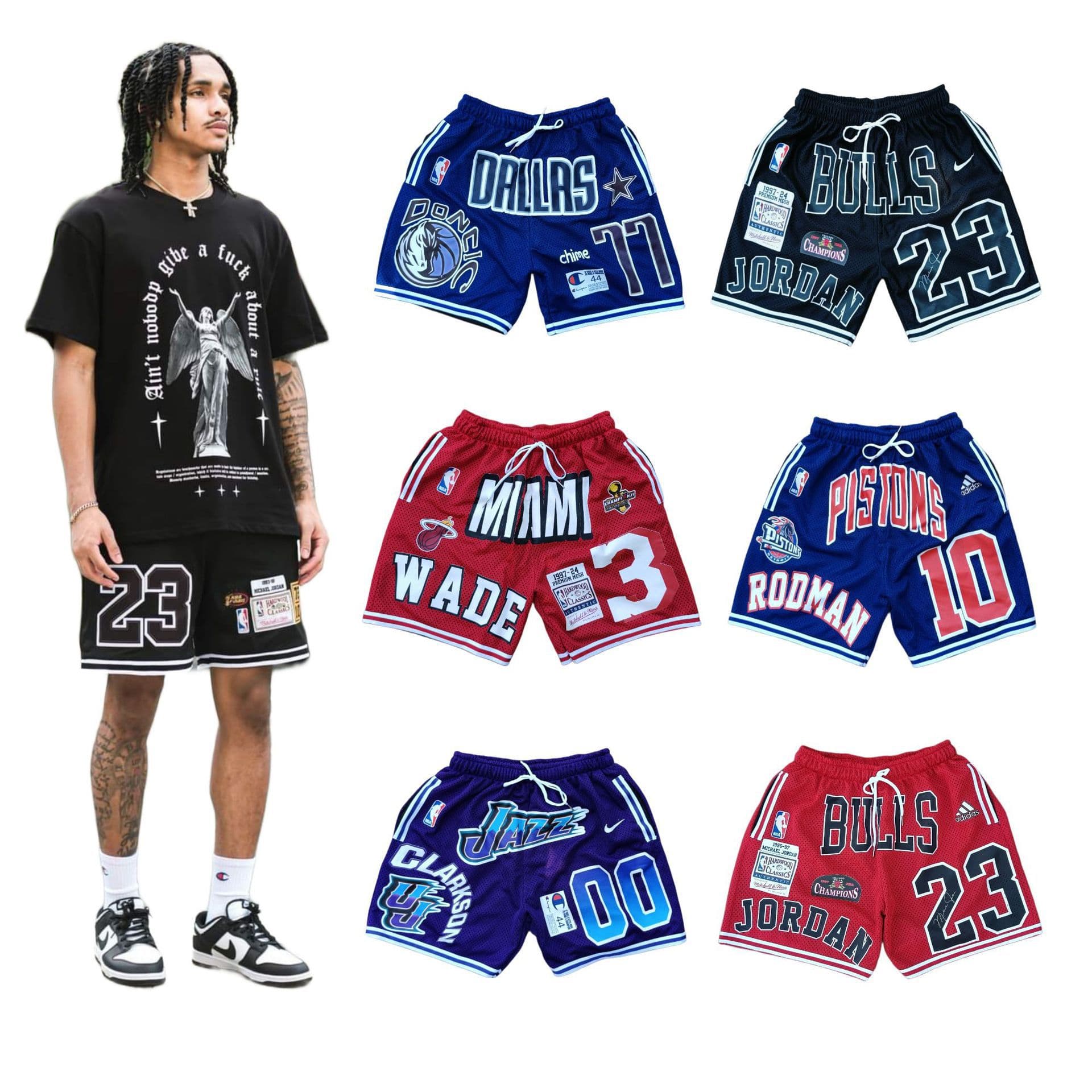 Basketball Sports Men's Loose Sweatpants 2025 Hot Sale 3D Print Men's Breathable Shorts Five-Inch