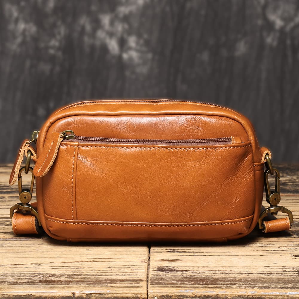 Luo Jia Cross-border New Men's Genuine Leather Shoulder Bag Top-layer Cowhide Crossbody Bag Multi-functional Belt-through Casual Phone Bag