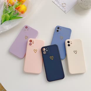 For iPhone 17 Pro Max Small Heart Phone Case, Apple 16 Line Matte 15 Protective Cover Ins Style 14