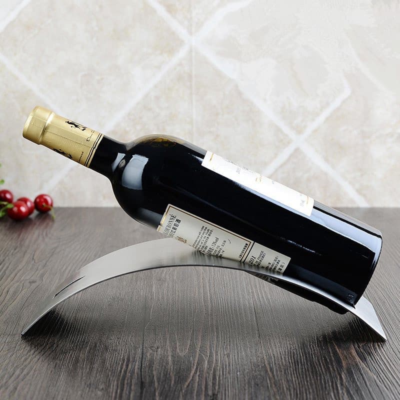 European stainless steel wine rack wine bottle display wine bottle rack red wine bottle holder bar simple wine rack decoration