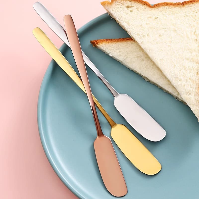 Japanese-style butter knife, cheese and dessert spreader, jam spreader, thickened stainless steel Western-style knife.