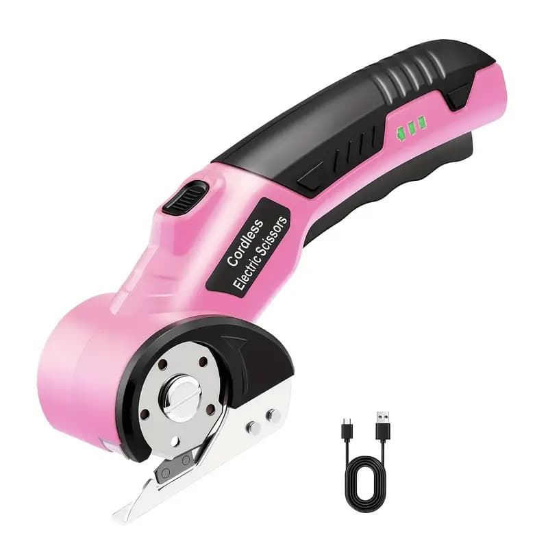 Source Factory Cross-border Electric Scissors Trimming Electric Fabric Cutter Handheld Round Knife for Cloth Carpet Leather Cutting