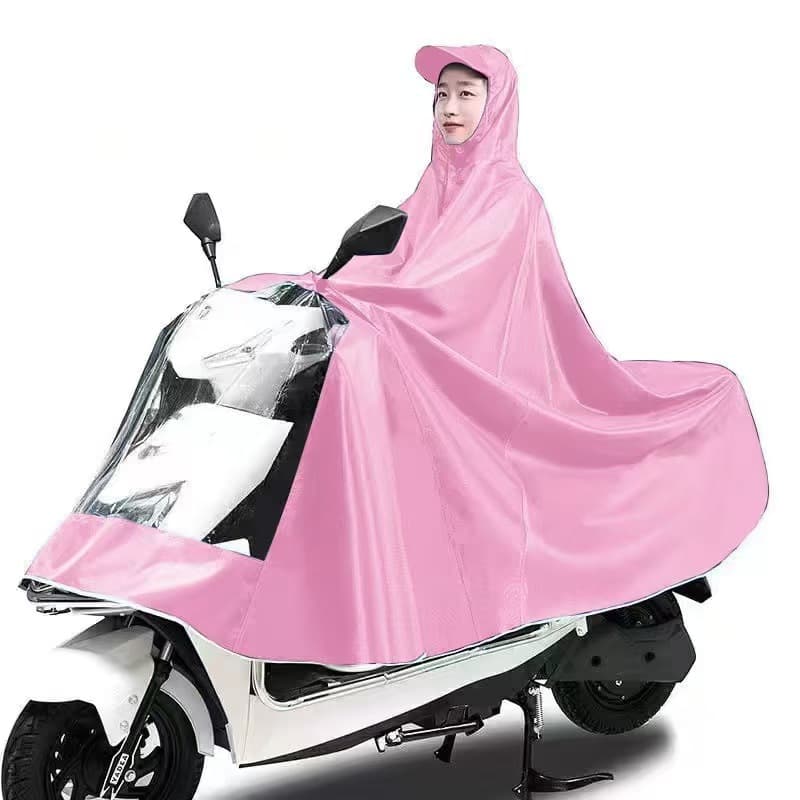 111 Rain Poncho for Electric Bikes, Extra Large and Thick Motorcycle Rainwear for Single or Double Riders, Full-body Heavy Rain Protection