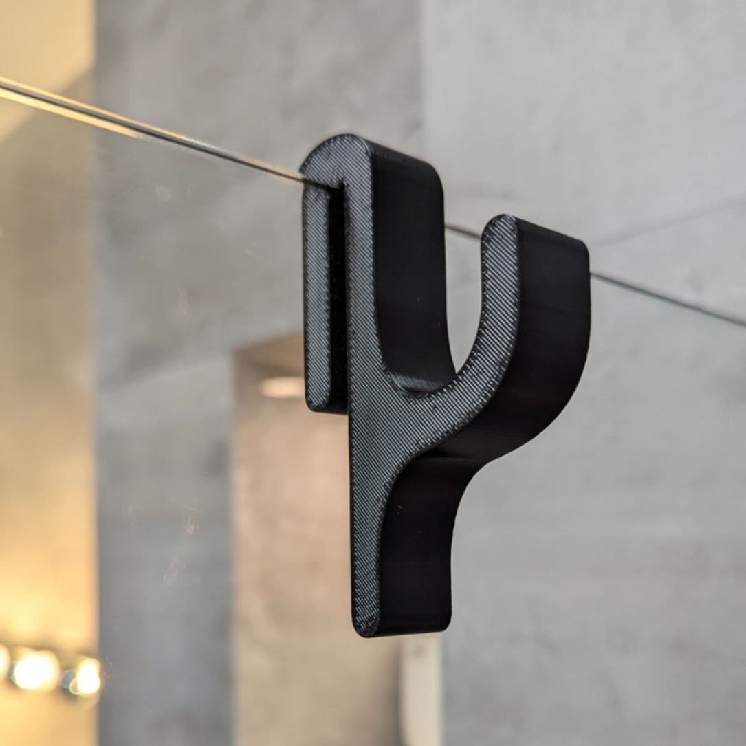 New cross-border product Shower hook for 8 mm thick wall glass portable hook in stock