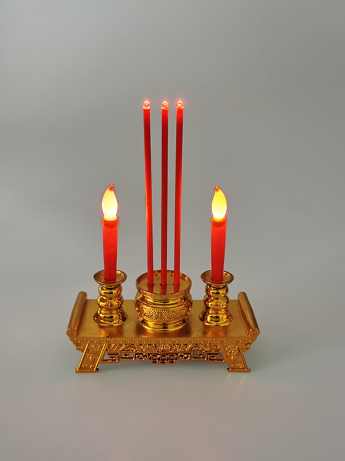 Electronic candle smokeless LED lamp Buddha front lamp electronic incense burner candlestick worship Changming lamp household worship ornaments
