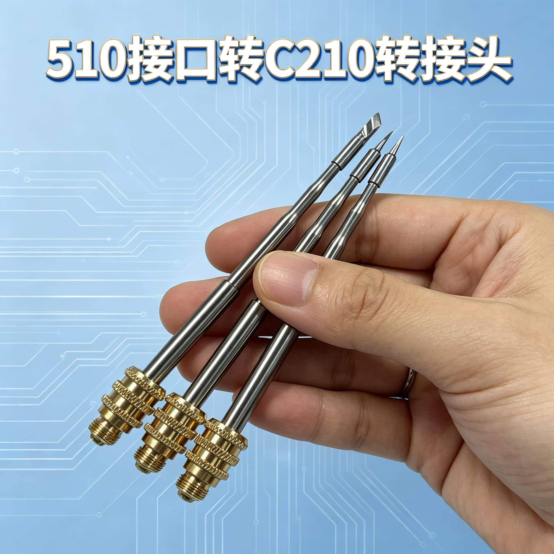 510 electric soldering iron modified C210 soldering iron head adapter sharp tip quick heating C210 conversion head