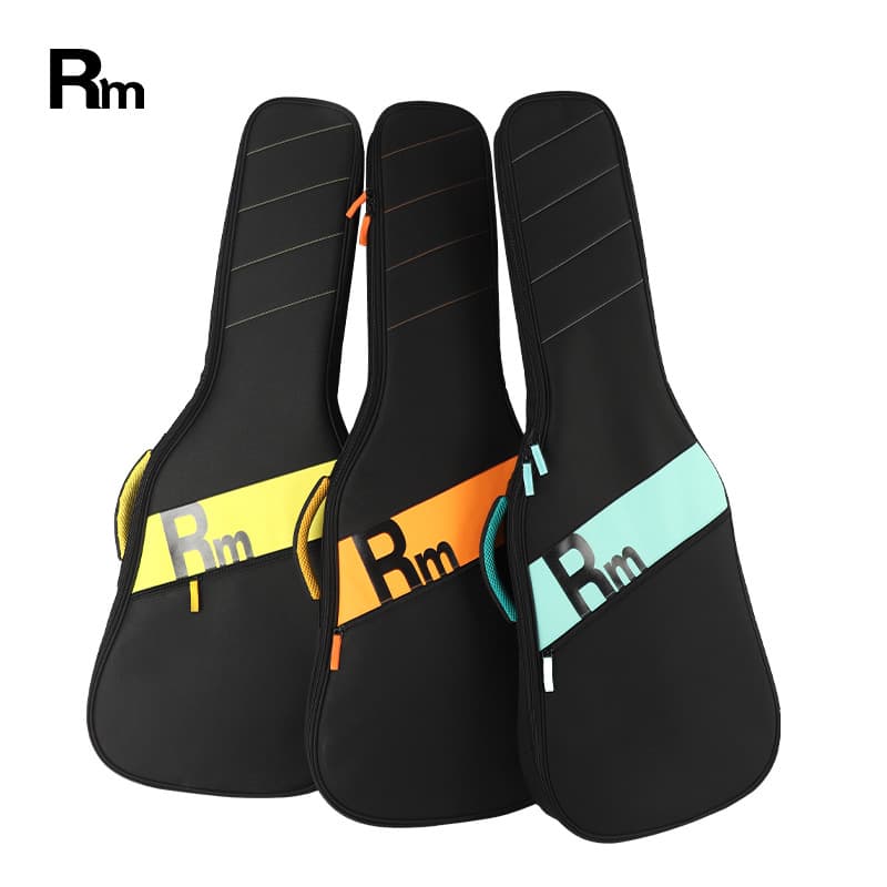 RM Folk 41-Inch Acoustic Guitar Bag, Thickened Bass Bag, Waterproof and Shockproof, Stylish Electric Guitar Gig Bag, Lightweight and Checkable