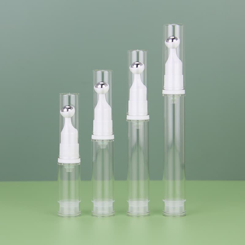 5ml 10ml 12ml 15ml Small Steel Ball Roller Eye Cream Vacuum Bottle External Spring Massage Essence Vacuum