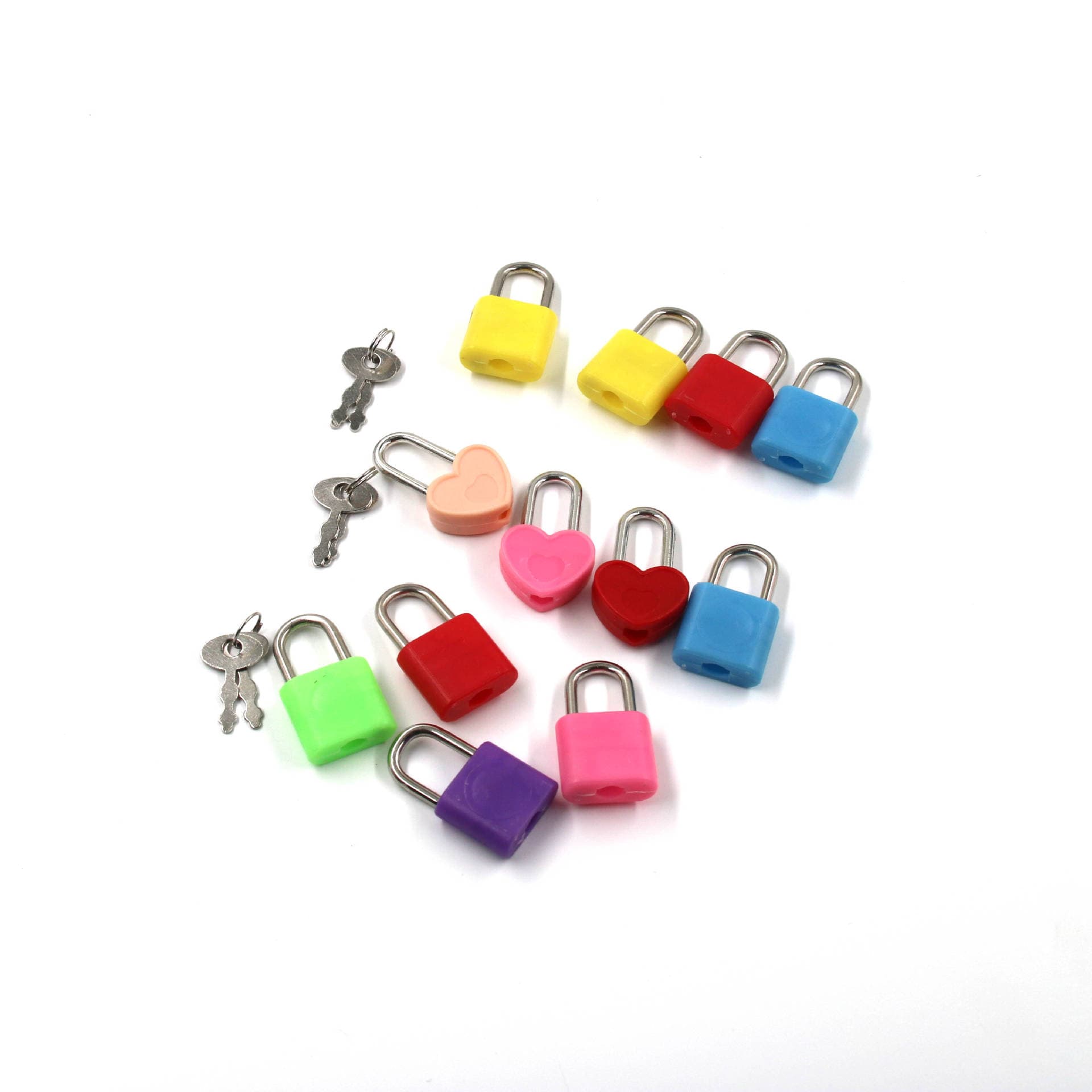 Notebook Small Lock Box Bag Lock Mini Heart Lock Diary Padlock Heart-Shaped Lock Square Lock Notebook Journal Lock