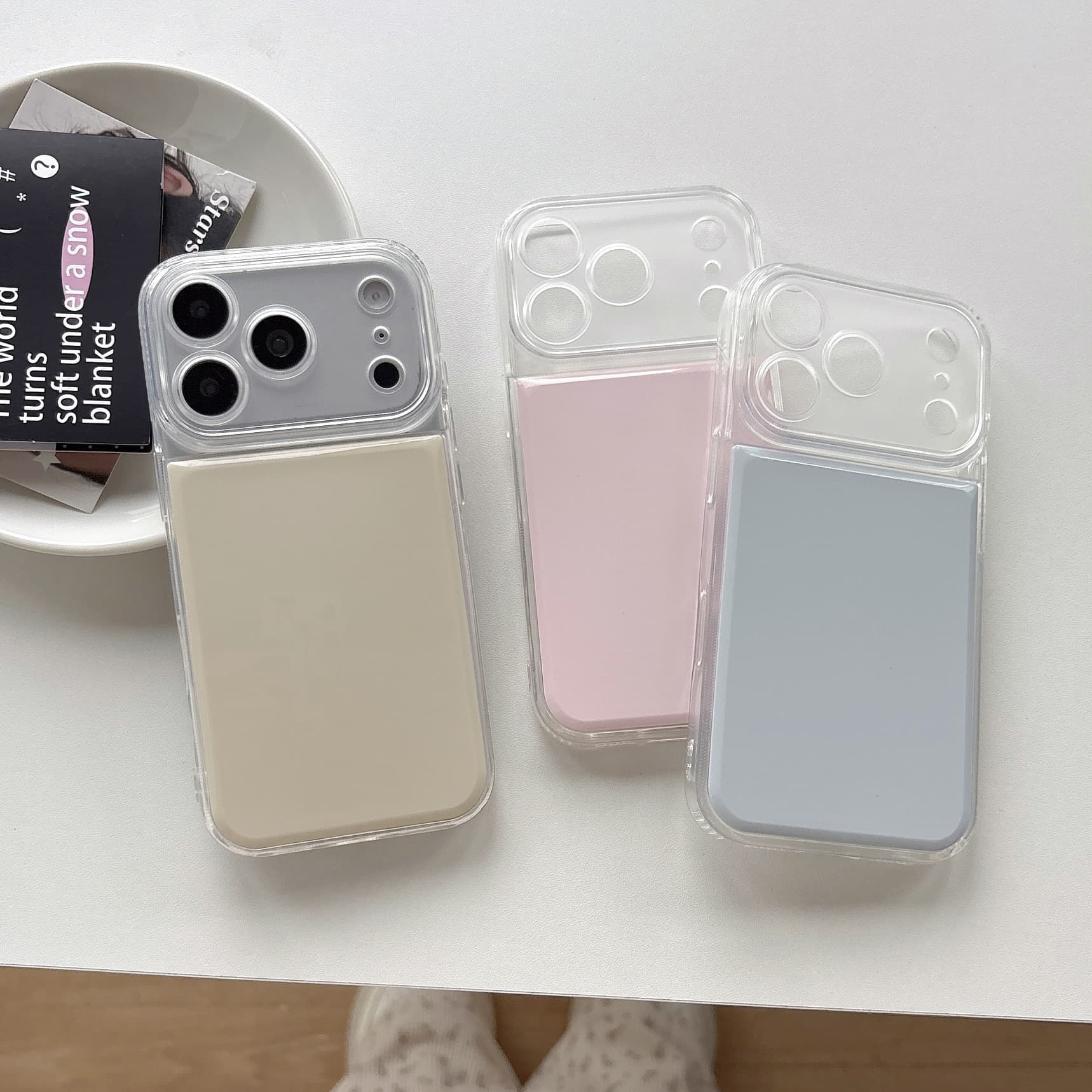 Transform into pure acrylic fine hole mobile phone case in seconds for Apple 17 PROMAX simple solid color 16/15/11/13
