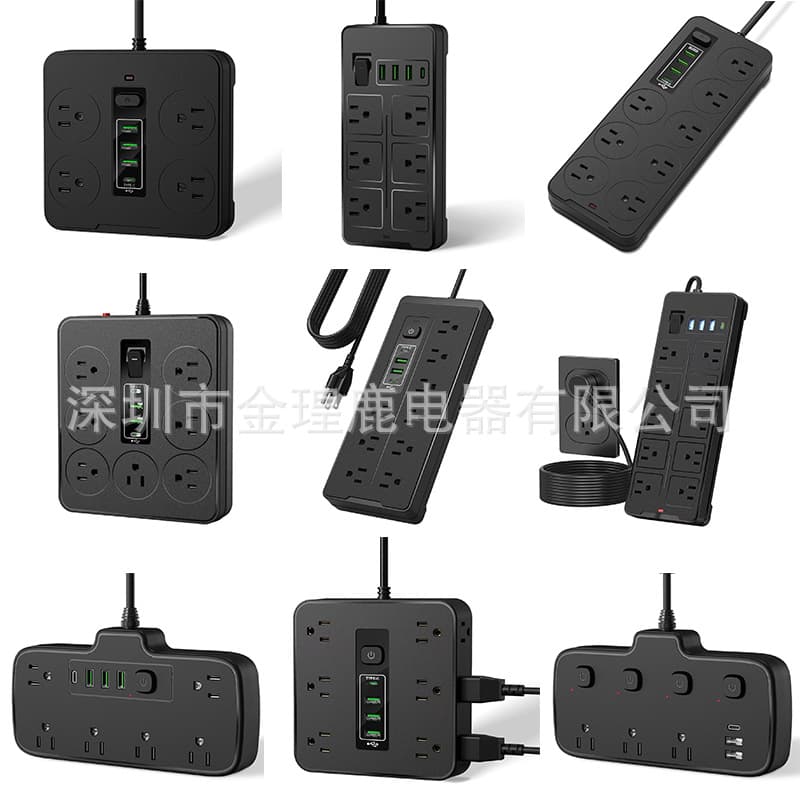 American standard socket UL Amazon US Canada Mexico certified wiring board multi-hole USB American plug strip