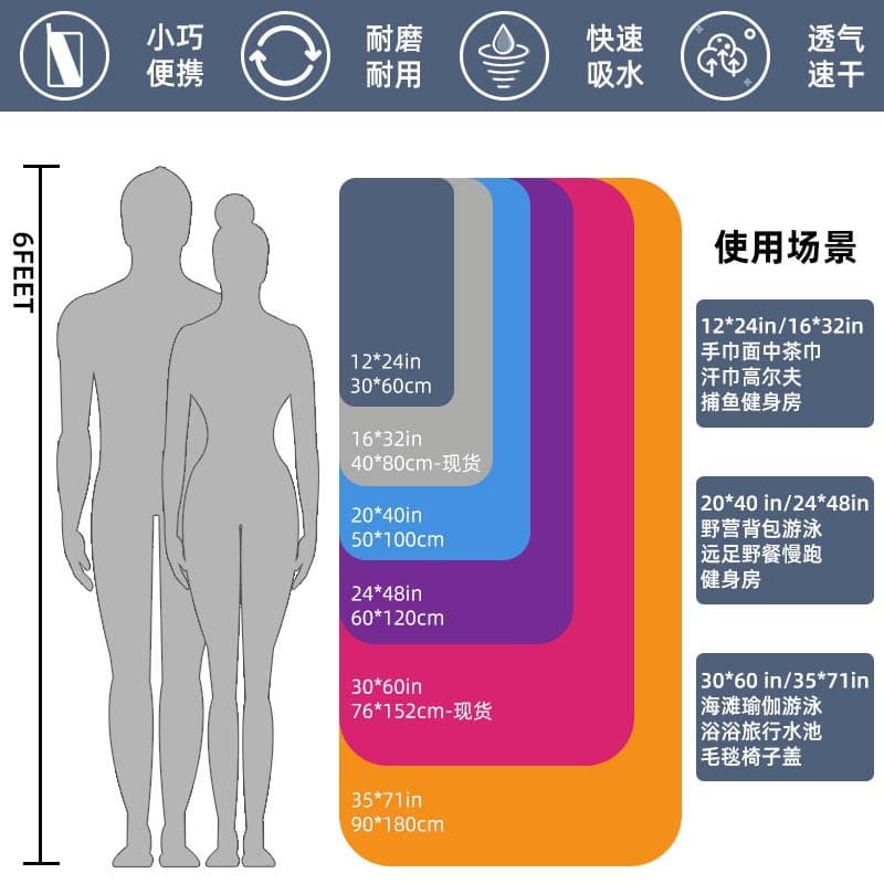 Wholesale Double-Sided Fleece Sports Quick-Dry Towel Portable Absorbent Gym Towel Bath Towel Set for Dropshipping