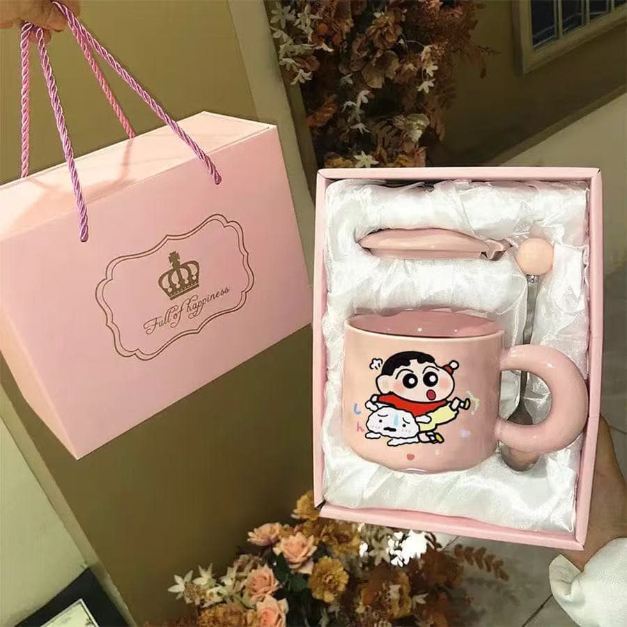 Cute Girl Crayon Shin-chan Mug Good-Looking Birthday Girlfriend Couple Set