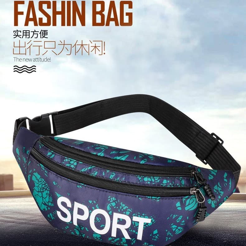 2024 New Men's Large Capacity Waist Bag Sports Running Unisex Portable Chest Bag Wholesale Phone Crossbody Shoulder Bag