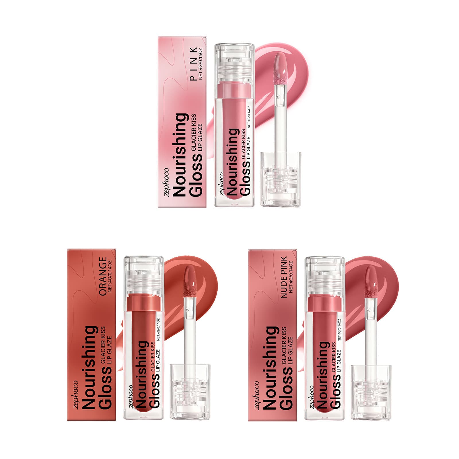 Glossy Lip Stain Moisturizing Lip Gloss Plumping Water Glossy Pout Natural Color Non-Stick Lipstick Lip Glaze