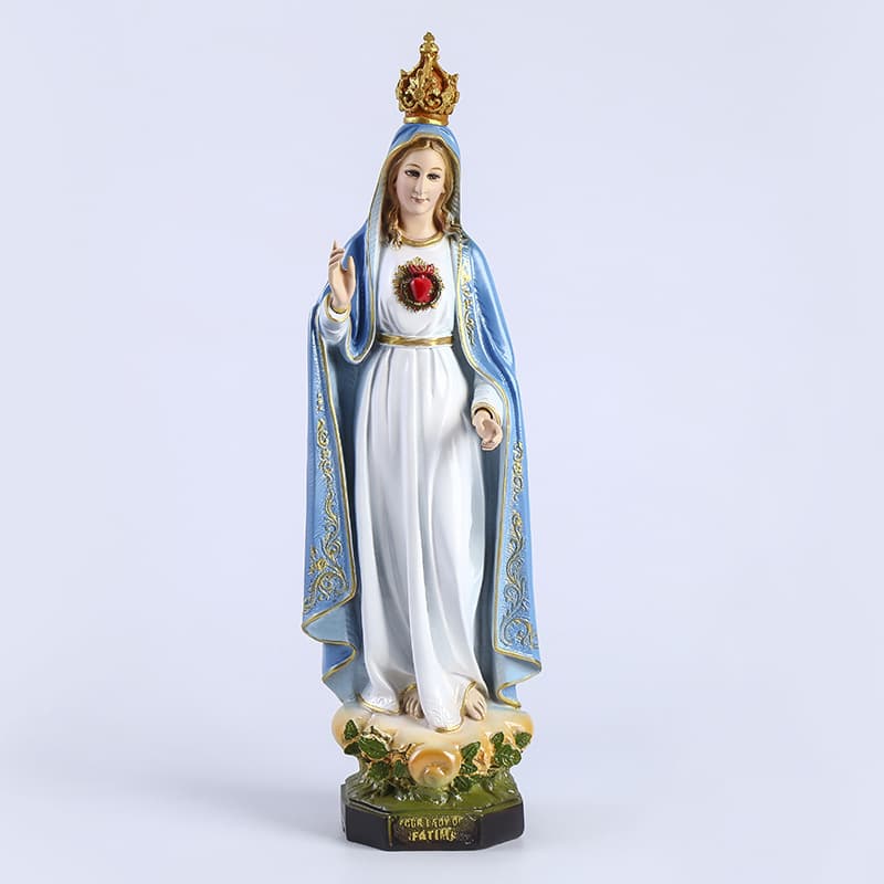 50607080 Fatima resin lighting crafts three-dimensional original statue painted paint ornaments
