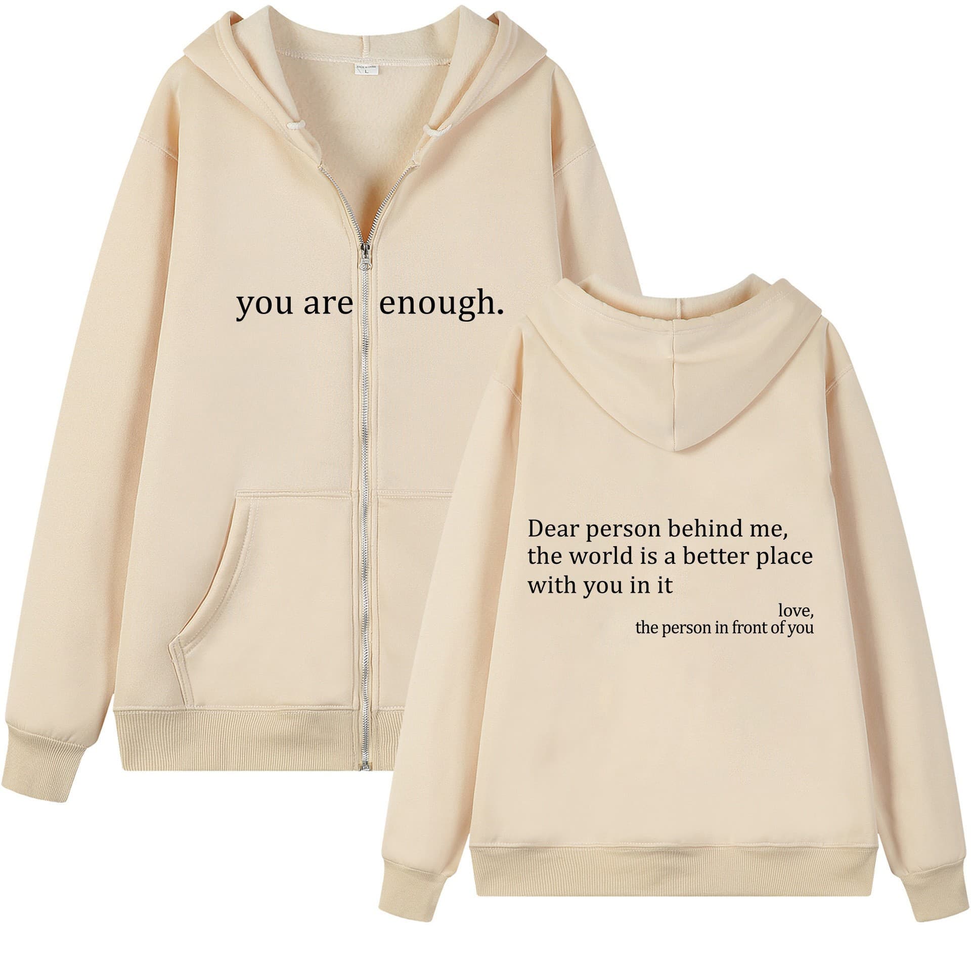 Women's Cute Hoodie Teen Girls Fall Jacket Oversized Sweatshirt Casual Drawstring Zip-Up