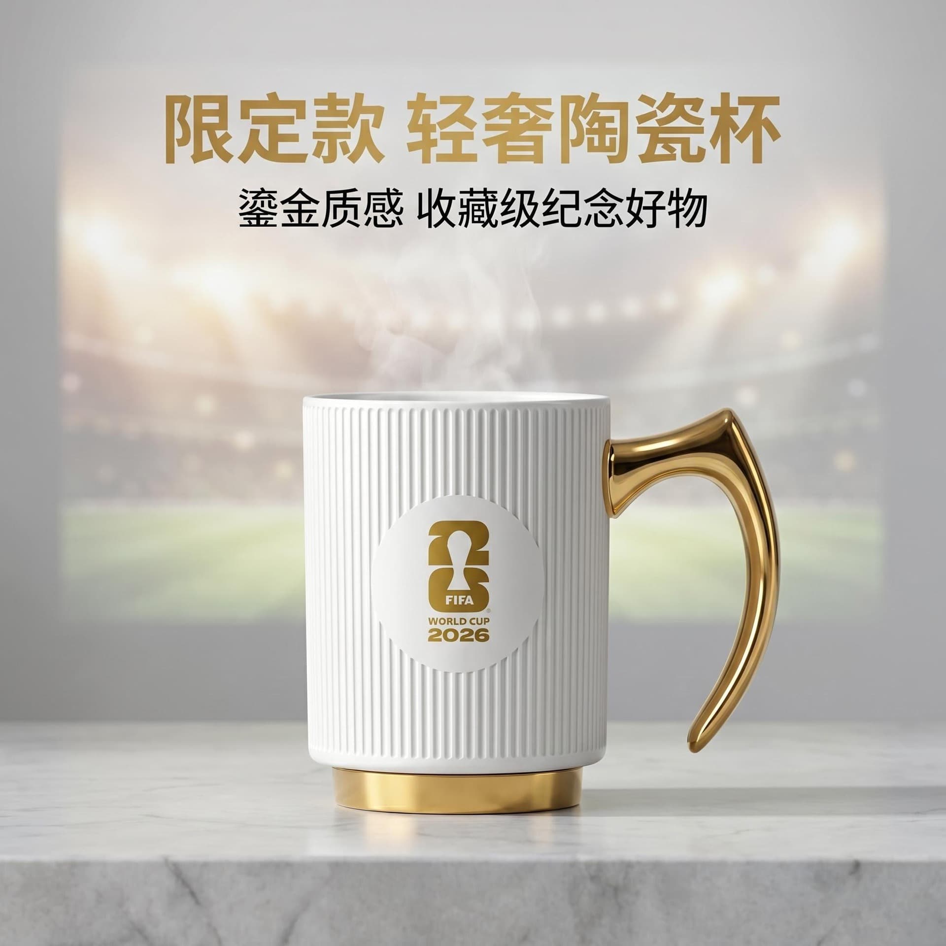 Premium Gift Box Gold-Plated Mug 2026 World Cup Collectible Gift Cup Business Present New Style