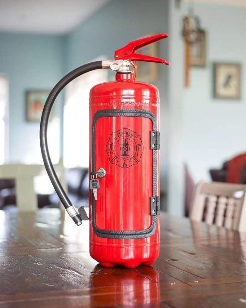 New Style Fire Extinguisher Mini Bar Firefighter's Gift Men's Metal Crafts Office Culture Metal Artifacts