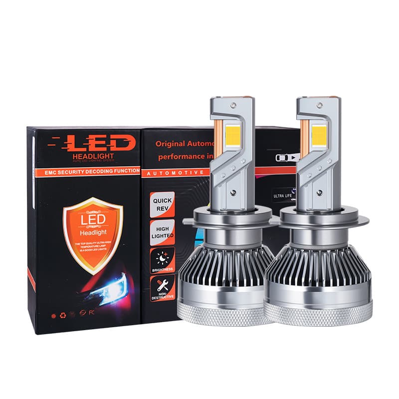Cross-border special supply of three-copper tube cooling LED car headlight Y37 high-power 300W high-brightness concentrated waterproof headlight
