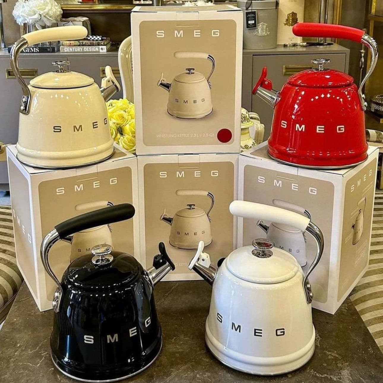 SMEG Kettle Retro 304 Household Stainless Steel Large Capacity Stove Outdoor Portable
