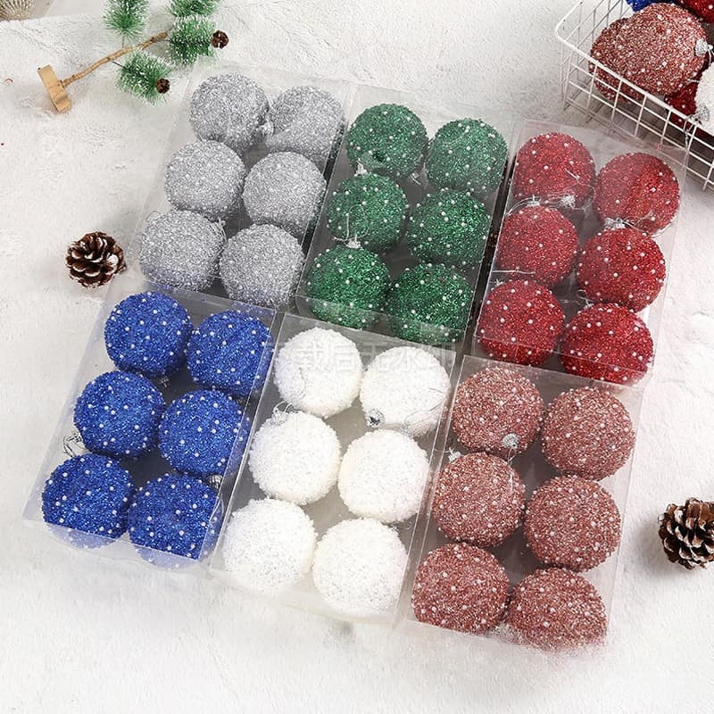 Cross-border Christmas tree ornaments gift balls Christmas balls holiday party creative design venue layout decorations wholesale