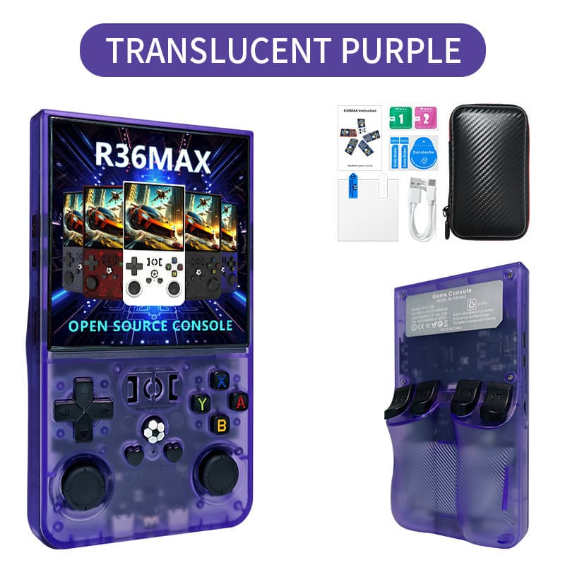 R36S Open-Source Handheld Console, 3D HD Portable Gaming Console, Retro GBA Dual-System Handheld for Cross-Border Sales