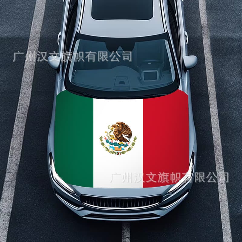 Cross-border World Cup Car Hood Flag 2026 USA-Mexico-Canada Cheering Car Fuel Tank Decorative Cloth World Cup Flag
