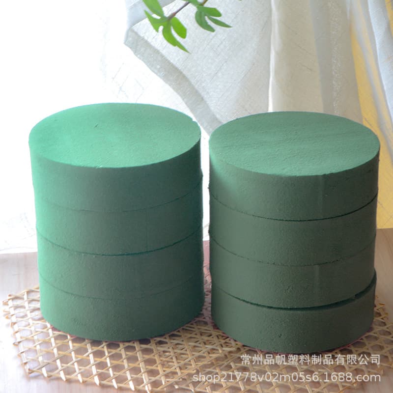 Round floral foam in multiple sizes, factory-direct fresh flower mud, small fragrance special mud, cylindrical floral foam