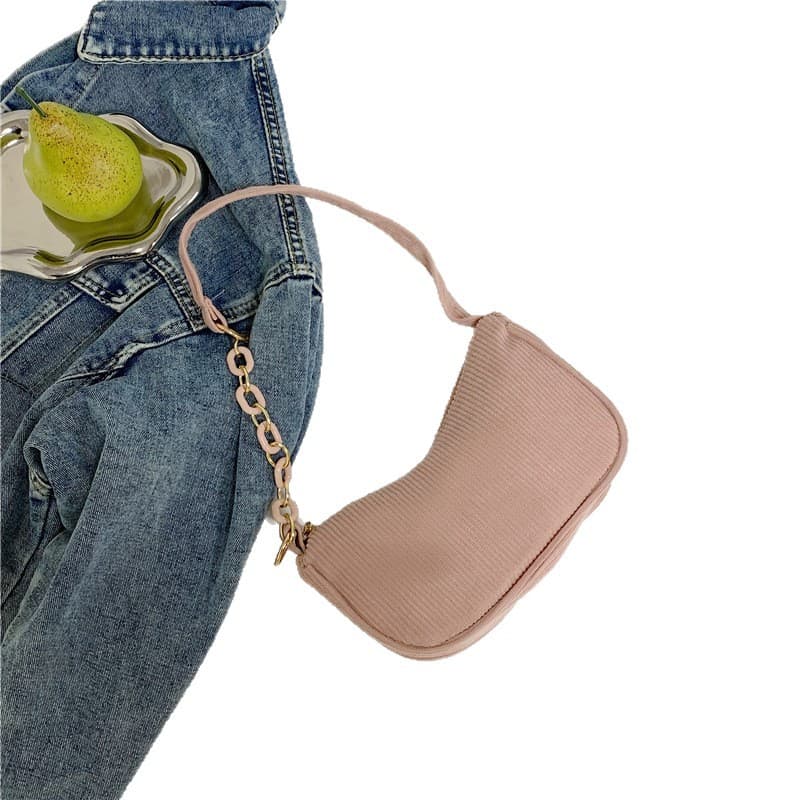Women's Corduroy Bag 2026 Early Spring New Style Large Capacity Shoulder Bag European and American Fashion Underarm Bag Wholesale