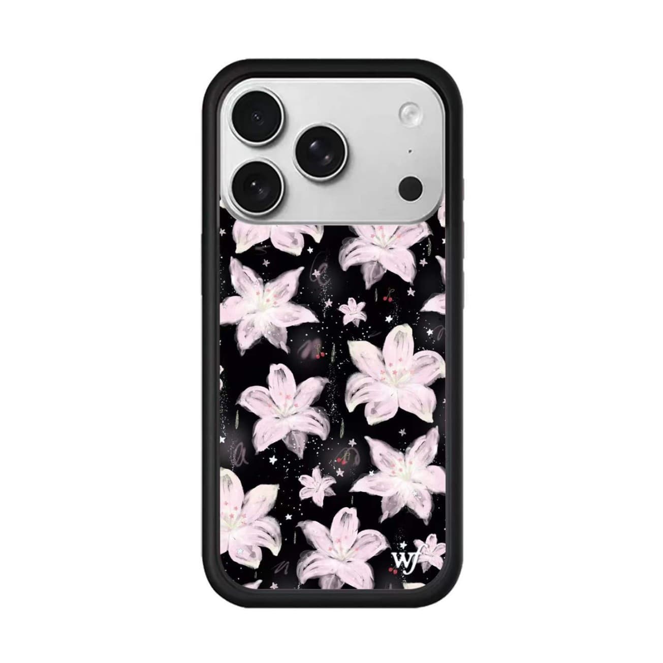 WF Black Base Pink Lily Collaboration European-American Style iPhone 17 Pro Max Apple 16 Phone Case