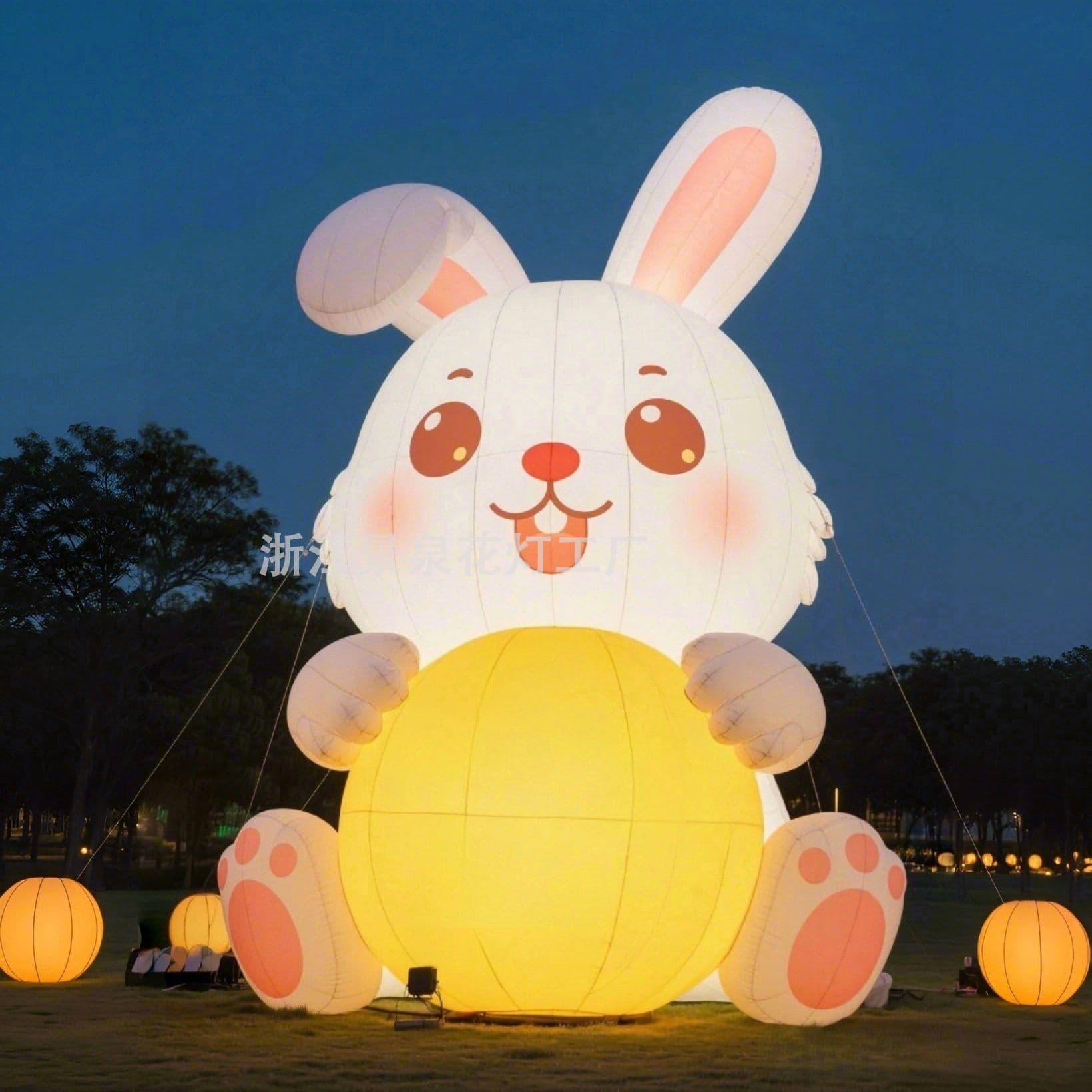 2026 New Mid-Autumn Festival Large-scale Festival Lantern Jade Rabbit Moon Shape Lamp Outdoor Scenic Area Ancient Town Square Lighting