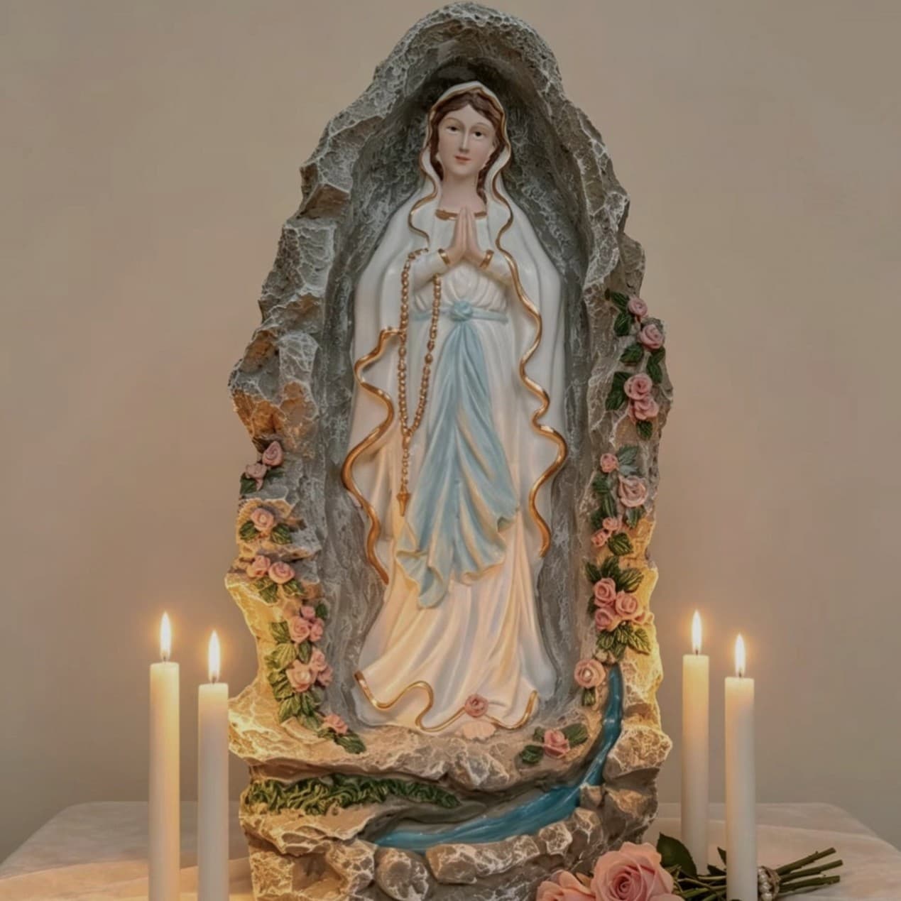 40 Grotto Luther Resin Glossy Craft 3D Original Statue Painted Colored Lacquer Ornament 45*22*15