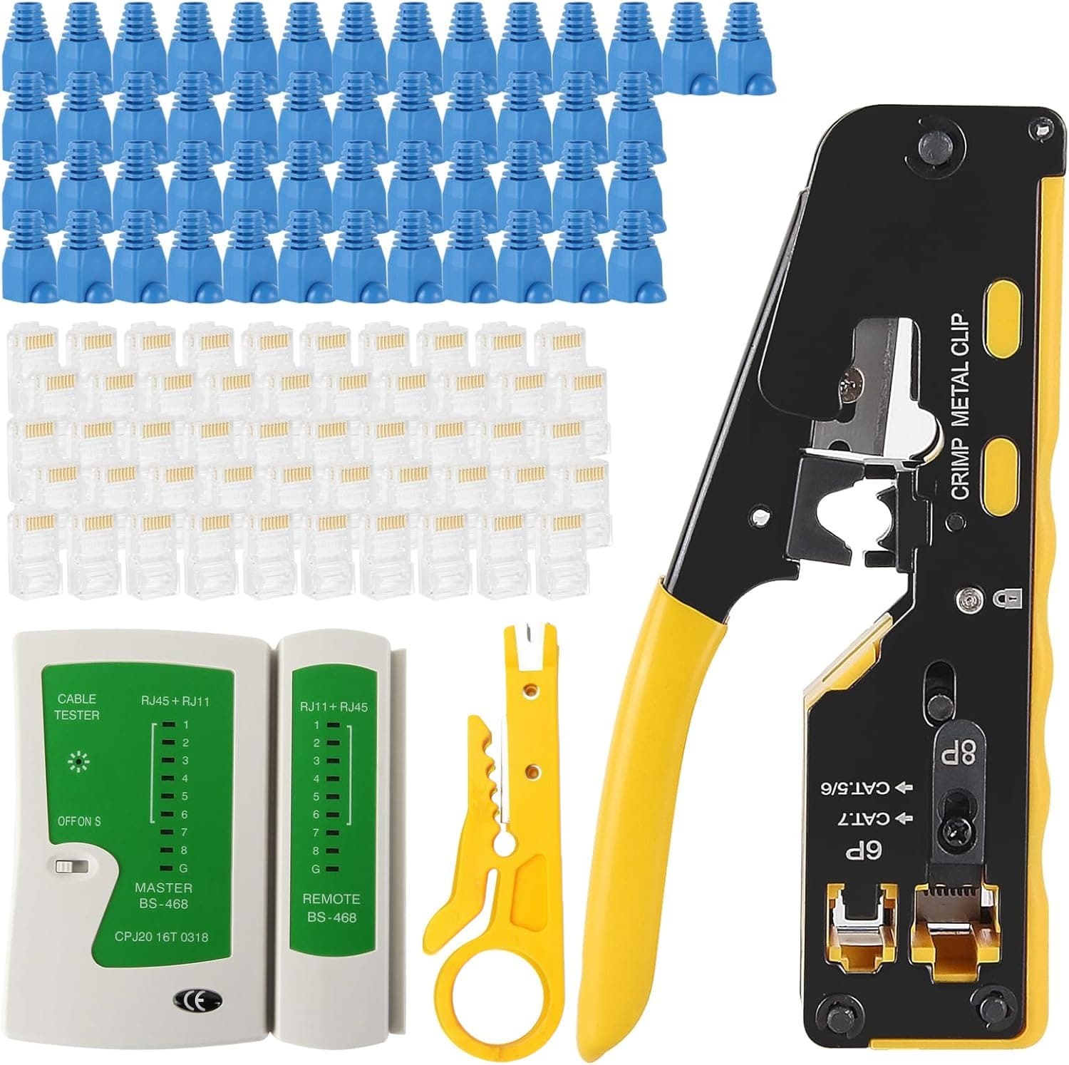 Cross-border wholesale hardware hand tool combination supporting home RJ45 network test set