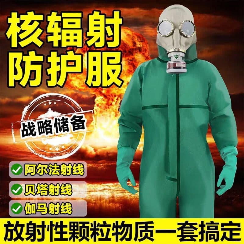 Nuclear Radiation Protective Clothing National Standard Acid and Alkali Resistant Anti-corrosion Nuclear Industry Processing Coverall Chemical Protective Suit