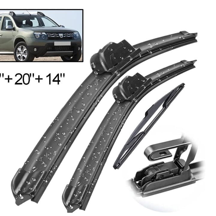 Suitable for Dacia Renault Duster MK1 2014-2017 20" 20" 14" front and rear wipers